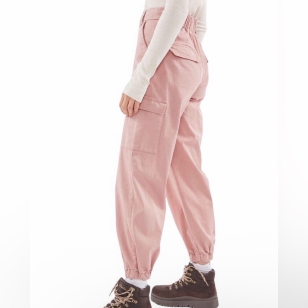 BDG Urban Outfitters Dusty Rose Harem Cargo Pants XS, stretchy waist